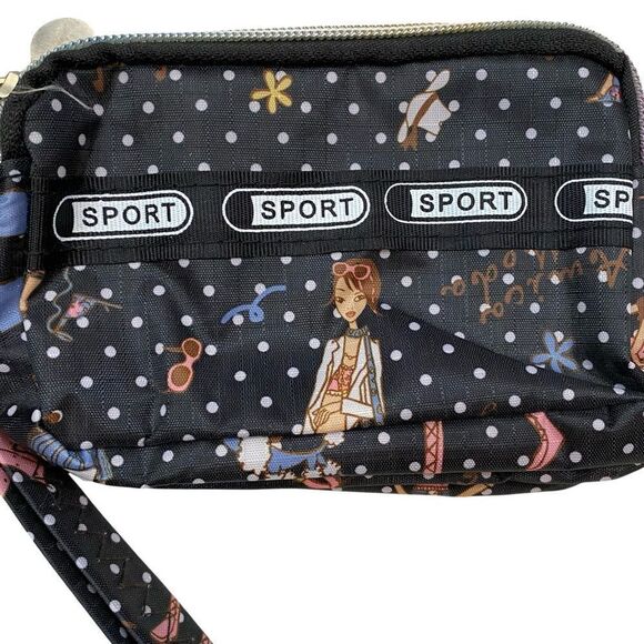 Prosports Brand Graphic Print Crossbody and Matching Wallet Rainbow Zippers - Picture 4 of 14